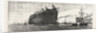 The Inflexible Being Towed to Her Moorings by Anonymous