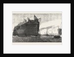The Inflexible Being Towed to Her Moorings by Anonymous