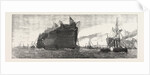 The Inflexible Being Towed to Her Moorings by Anonymous