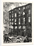 Destruction of the Theatre Des Arts, Rouen, by Fire, France by Anonymous