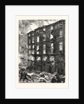 Destruction of the Theatre Des Arts, Rouen, by Fire, France by Anonymous