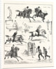 Pen-and-Ink Sketches at the Grand Military Athletic Meeting at Lillie Bridge by Anonymous