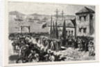 The War in the East, Disembarkment of a Band of Softas at Salonica, En Route for Servia, Serbia by Anonymous