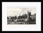 The North of London, Hornsey Church, from Church Path Fields by Anonymous