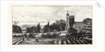 The North of London, Hornsey Church, from Church Path Fields by Anonymous