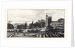 The North of London, Hornsey Church, from Church Path Fields by Anonymous