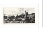 The North of London, Hornsey Church, from Church Path Fields by Anonymous