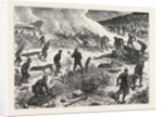 The War: Servian Soldiers Burning the Bodies of Turks Killed in the Fight of August 23, and Unrecovered on the 27th, in the Wood of Buimir, Near Alexina by Anonymous