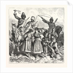 The Turko Servian War, Circassians Carying Off Bulgarian Women and Children, Turkey, Serbia by Anonymous