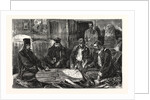 The War, Servian Staff Officers and Monks Holding a Council of War in the Monastery of St. Arandjel by Anonymous