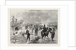 General Crook's Camp at Whitewood Creek: Bringing in a Wounded Soldier on a Travau, the Sioux War, United States by Anonymous