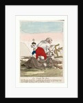 A Member of the Third Estate, Possibly a Woman, Kneeling on Top of a Fallen Friar, Cutting Wooden Branches or Horns from His Head by Anonymous