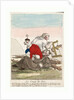 A Member of the Third Estate, Possibly a Woman, Kneeling on Top of a Fallen Friar, Cutting Wooden Branches or Horns from His Head by Anonymous