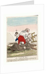 A Member of the Third Estate, Possibly a Woman, Kneeling on Top of a Fallen Friar, Cutting Wooden Branches or Horns from His Head by Anonymous