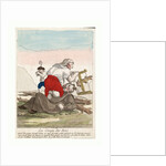 A Member of the Third Estate, Possibly a Woman, Kneeling on Top of a Fallen Friar, Cutting Wooden Branches or Horns from His Head by Anonymous