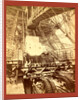 Eiffel Tower Machinery with a Man Beside the Wheel that Raises Elevator by Anonymous