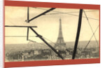 An Aerial View of the Eiffel Tower in Paris, Seen Through the Framework of a Biplane, France, Between 1904 and 1914 by Anonymous