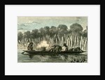 Conibo Family on a Trip 1869 Peru by Anonymous
