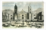 Arequipa Square and Cathedral 1869 Peru by Anonymous