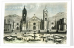 Arequipa Square and Cathedral 1869 Peru by Anonymous
