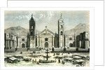 Arequipa Square and Cathedral 1869 Peru by Anonymous