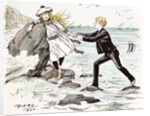 A Maiden in Distress in Hastings Britain 1892 by Anonymous