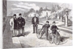 Bicycles in the Garden of the Tuileries Paris 1869 by Anonymous