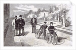 Bicycles in the Garden of the Tuileries Paris 1869 by Anonymous
