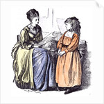 Girl and New Governess Du Maurier 1874 by Anonymous