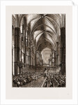 Restored Choir Of Rochester Cathedral During The Opening Service, UK by Anonymous