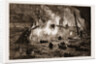 Burning Of The French Ironclad richelieu At Toulon, France by Anonymous