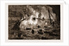 Burning Of The French Ironclad richelieu At Toulon, France by Anonymous