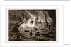 Burning Of The French Ironclad richelieu At Toulon, France by Anonymous