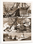The Great Snowstorm And Gale, Wrecks On The Coast by Anonymous