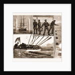 With The Mediterranean Fleet, H.M.S. Monarch At Gun Cotton And Torpedo Practice by Anonymous