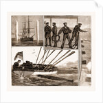 With The Mediterranean Fleet, H.M.S. Monarch At Gun Cotton And Torpedo Practice by Anonymous