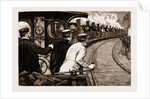 The Stephenson Centenary Celebration At Newcastle-on-tyne: Procession Of Locomotives Passing The House At Wylam, Newcastle by Anonymous