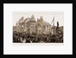 The Stephenson Centenary Celebration At Newcastle-on-tyne: The Cart-horse Procession: The Armstrong Gun Passing The Stephenson Monument, Newcastle by Anonymous