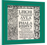 Ulrich von Hutten. Paris, 1519 by Anonymous