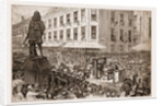 The Boston Celebration—the Procession Passing The Winthrop Statue by Anonymous
