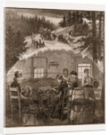 Making Wreaths, Preparing Christmas Greens, 1880, USA by Anonymous