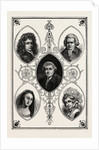 Drury Lane Celebrities. Betterson, Mrs. Pritchard, Garrick, Macklin, Mrs. Robinson by Anonymous