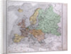 Europe, Europa, antique map 1869 by Th. von Liechtenstern and Henry Lange