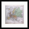 Europe, Europa, antique map 1869 by Th. von Liechtenstern and Henry Lange