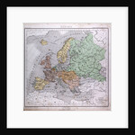 Europe, Europa, antique map 1869 by Th. von Liechtenstern and Henry Lange