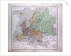 Europe, Europa, antique map 1869 by Th. von Liechtenstern and Henry Lange