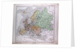 Europe, Europa, antique map 1869 by Th. von Liechtenstern and Henry Lange