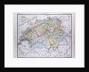 Switzerland, antique map 1869 by Th. von Liechtenstern and Henry Lange