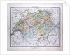 Switzerland, antique map 1869 by Th. von Liechtenstern and Henry Lange