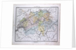 Switzerland, antique map 1869 by Th. von Liechtenstern and Henry Lange